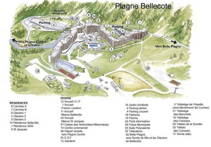 100m from ski slopes, 5th floor, swimming pool, balcony, tv, ski locker, 28m², La Plagne