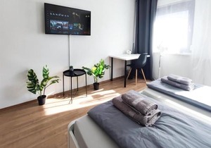 ALFA Stuttgart City 4ZW Beste City Lage Berliner Platz max 8 Personen Netflix Küche WM l 4BR 7 Beds 8 people l Fully equipped Kitchen & Bathroom