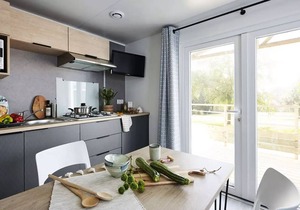 Camping maeva Escapades La Clairière * - Mobile Home Premium+ 3 Rooms 4 People Air Conditioned + TV