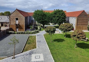 Comfortable individual lodgings in a natural setting.