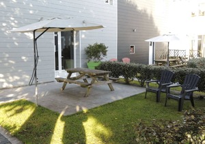 Comfortable individual lodgings in a natural setting.