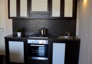 Furnished three-room apartment with terraces