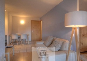 South facing studio with balcony, 1 double bed, 1 bathroom/WC, sofas, chimney and TV. The closed kit