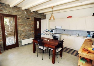 Stone built villa with a swimming pool and a fantastic sea view in Koundouros
