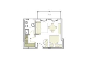 Studios, two-room and three-room apartments a few steps from the beach