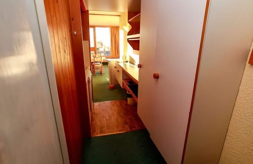 Arc-1800 Apartment | 10m from ski slopes, 9th floor, balcony, tv, 25m², Les Arcs