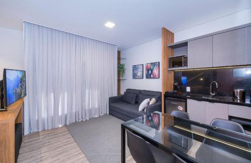 Centro Apartment | AION suítes 202 - Compacto e luxuoso Loft - Rooftop com piscina e academia - À poucos passos da praia