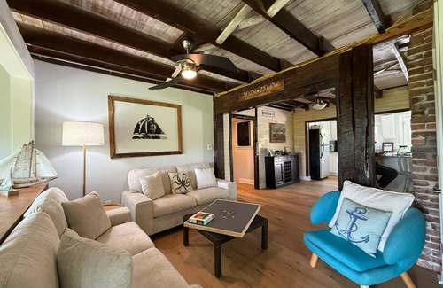 Lewes House | AMAZING Coastal Retreat along Love Creek w/private pool, hot tub and pool house