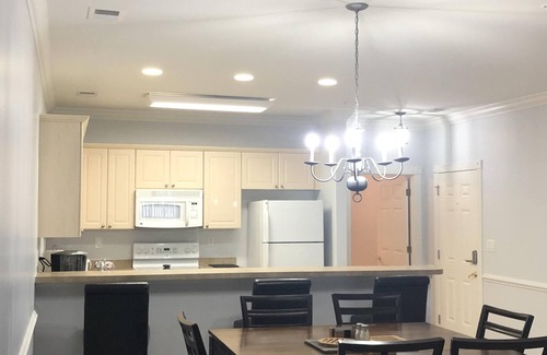 Central Myrtle Beach Condo | Beautiful, Clean condo, new furniture beds carpet TVs. Lake view, private Wifi