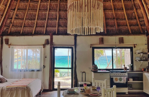 Ek Balam Village Cabin | Beautiful cottage in front of the sea. Tulum.