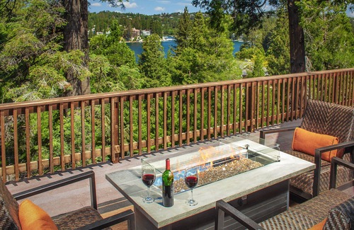 Lake Arrowhead House | Breathtaking Lake Views! Lakeside Lodge, New Private Dock, Next to Village, ACn
