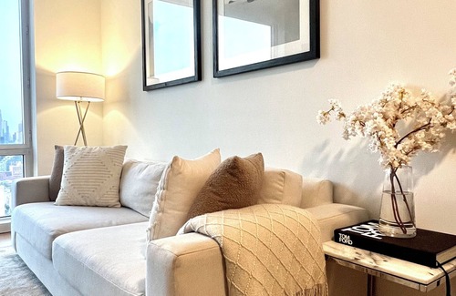 Hell's Kitchen Apartment | BREATHTAKING SKYLINE VIEWS! Lux 1 Bedroom Suite in best location by Times Sq