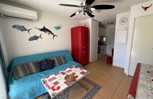 Cap d'Agde Apartment | CAP D'ADGE ROCHELONGUE T2 CABIN IN RDJ (Clim+WiFi fibre) TERRACE, SWIMMING POOL