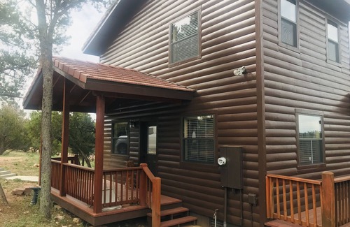 Heber Ski Chalet | Chalet in the pines with view of ponderosa studded mountains on 2.5 acres.