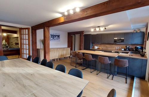 Valmeinier Ski Chalet | Chalet sleeps 26, ski-in/ski-out, panoramic view, sauna.