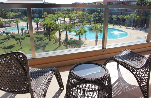 Salgados Apartment | Charm Apart, Fantastic view over Pool & Garden, Full Air-Con, Uk TV & FREE Wifi!