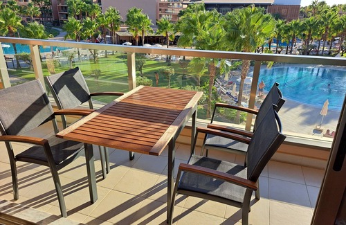 Salgados Apartment | Charm Apart, Fantastic view over Pool & Garden, Full Air-Con, Uk TV & FREE Wifi!