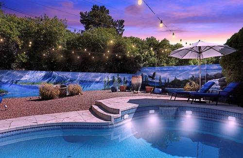 Phoenix House | Chic Getaway: Sparkling Pool, Outdoor Oasis, Game Room Fun, & Abundant Amenities