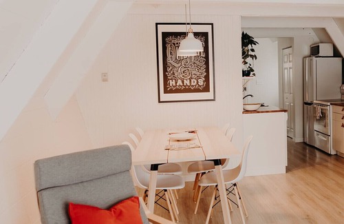 Sylvan Lake Cabin | Cozy A-frame cabin 1/2 block from the gorgeous Sylvan Lake beach, parks & pubs