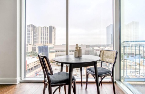 Waller Creek District Apartment | Downtown 1br w gym deck wd nr 6th St bars ATX-21