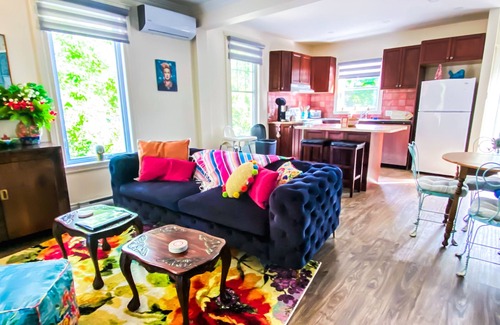 Hudson Apartment | Frida Kahlo-Themed Apartment for Families - Steps to Beach, Vibrant Art & Nature