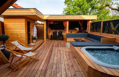 Mozirje Apartment | House "HISCA" With Private Terrace, BBQ, Fireplace, Sauna, Hot Tub