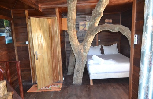 Kribi Cabin | Hut in the old Mangoo tree . Breakfast incl