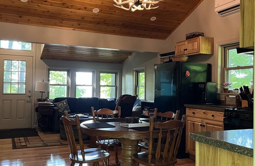East Springfield Cabin | Lake Erie Get-A-Way/Log Cabin-view of lake and woods