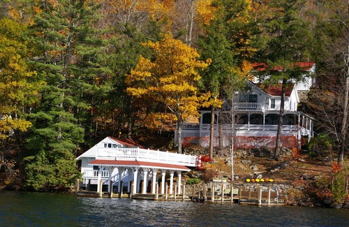 Kattskill Bay House | Lake George,Lakefront,Sleeps 20, 3-homes, 8 bedrooms, lakefront deck, boat avail