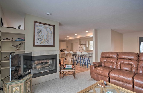 De Tour Village House | Lakefront De Tour Village Home w/Deck & Fire Pit!