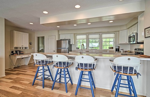 De Tour Village House | Lakefront De Tour Village Home w/Deck & Fire Pit!