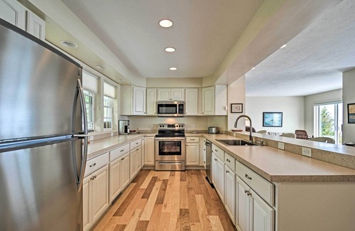 De Tour Village House | Lakefront De Tour Village Home w/Deck & Fire Pit!