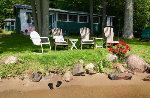 Kattskill Bay House | Lakefront House & Cottage ~ walk-in beach, hammock, canoe, kayaks and sunsets