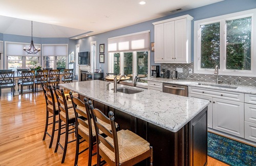 Mayhew House | Lakefront Retreat, with private boat dock, beautiful open water view