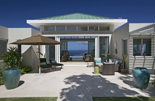 Estate Little Saint Thomas Villa | Langarra: Contemporary, Pristine Estate w/Endless View, 2 Semi-Private Beaches