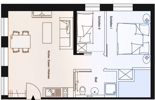 Norderney Apartment | LOFT 2 - Strandloft Norderney Apartment - 5 minutes walk to the west beach