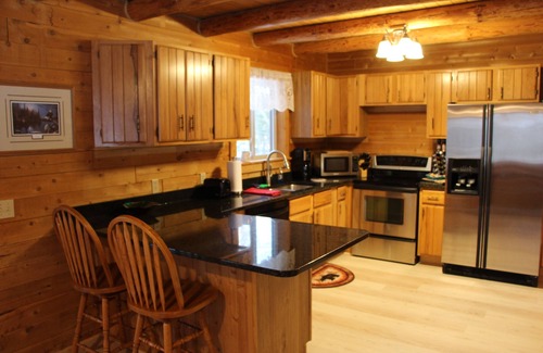 Indian River Cabin | Log Cabin home on the Sturgeon River in Indian River