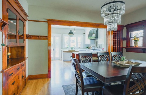 Park West House | Lux Historical Home: King Bed, Office, Crib/Toys, Grill, Firepit