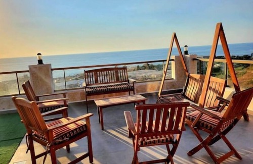 Jounieh Apartment | LUXURY Duplex 430m2 180° Sea/Bay View, Family-friendly, 1 minute far from beachn