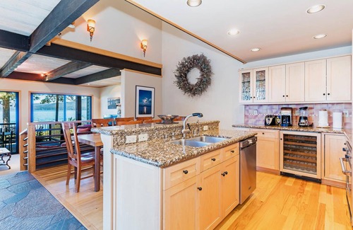 Brockway House | Luxury Lakefront Townhome with Year Round Hot Springs Heated Pool