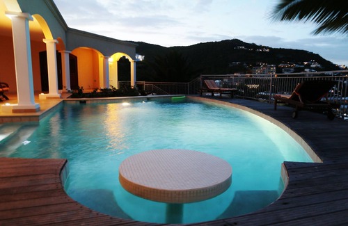 Dawn Beach Estates Villa | Luxury Villa w Spectacular Ocean Views, private pool/Hottub, Walk to Beach