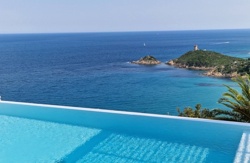 Pinarellu Villa | Luxury villa 5 * panoramic sea view private heated pool + SPA