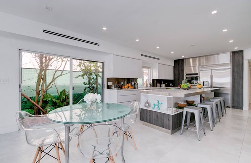Eastern Shores Villa | Miami, Beach, Waterfront, Pool, Boat dock, Quiet, Beach, Luxury, View, modern