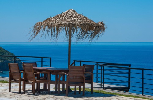 Agios Nikitas Villa | Milos Bay Villas- Luxury Beachfront Traditional Stone Villa with Private Pool