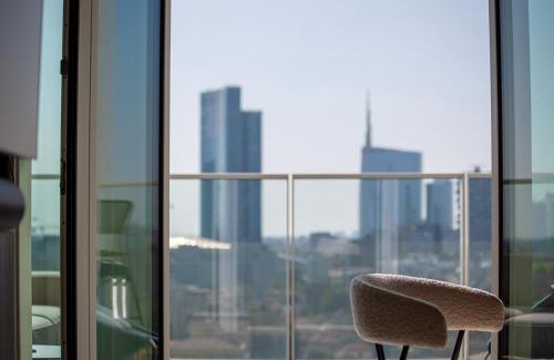 Gioia Apartment | Modern flat 16th floor - Terrace with skyline view