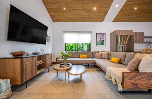Tamarindo House | Modern home near the beach & stores with private pool, grill, patio, W/D, & AC
