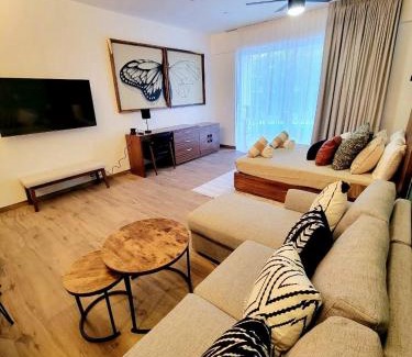 Playacar Apartment | Modern Playacar Condo with Poolside Views & Nature