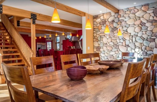 Sunday River Area House | Mountain House: Walk to Ski Trails! Hot Tub, Game Room, Ultimate Kitchen