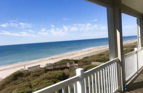 Indian Beach Condo | ONCE UPON A TIDE: Top Floor, Oceanfront, Prime Location, Pool, Linens included