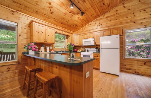 Waynesville Cabin | Peaceful Smoky Mountain Cabin w/Deck & Fire Pit!